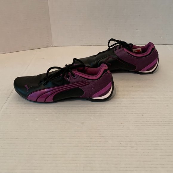 Puma Eco Ortholite Womens Black Purple Shoe Sneaker Size 6.5 - Picture 3 of 12